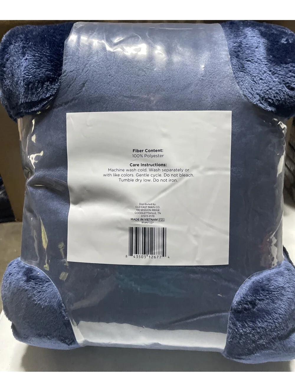 Comfort Bay Plush Blanket Navy Blue Queen Size Cozy Lightweight 86”X 90